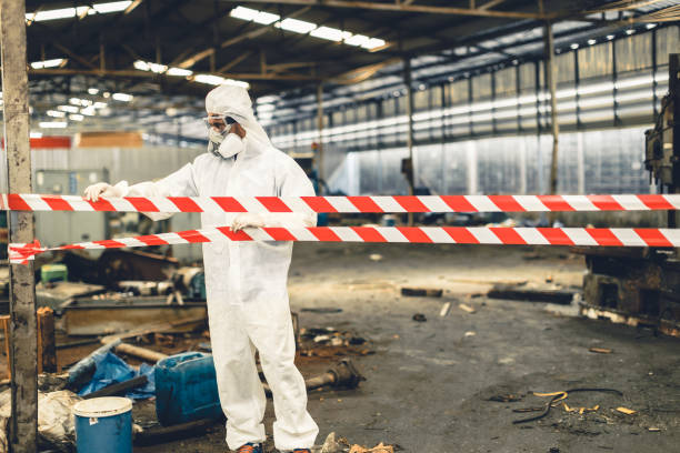 Professional Infectious Disease Decontamination technician working in Agua Dulce, CA